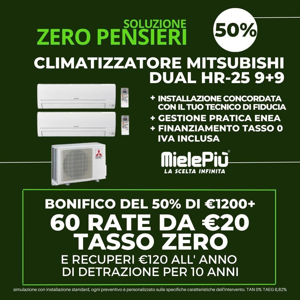 dual climatizzatore hr25vf miele zero pensieri finanziamento